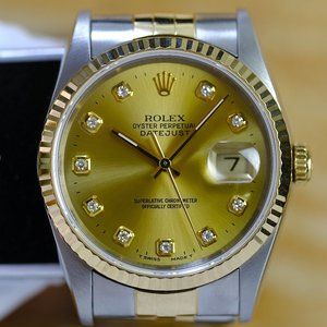 Rolex Datejust 16013  Factory Diamond Dial  36mm